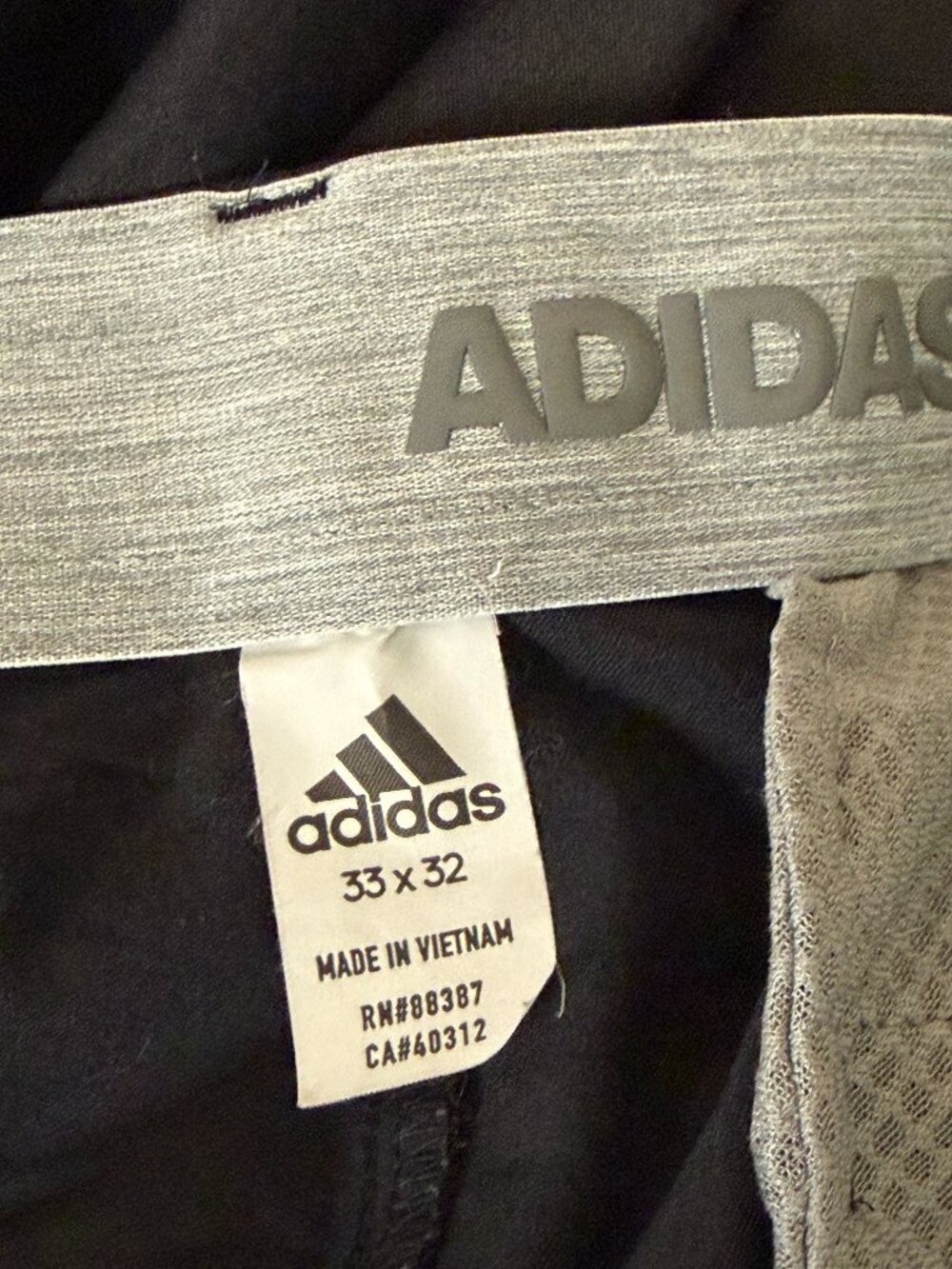 Adidas Mens Golf Pants Sport Active Straight Leg Black 33 x 32 - Picture 5 of 6